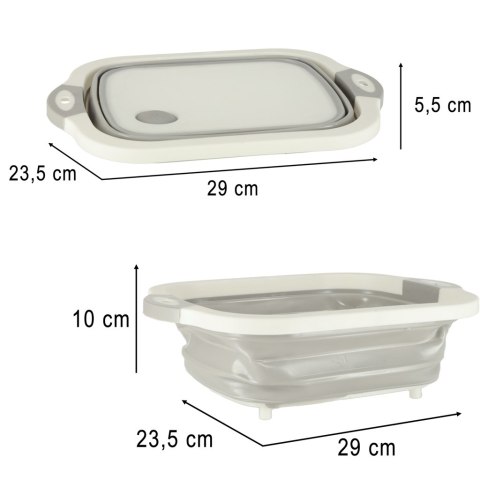 Miska składana silikonowa deska do krojenia ociekacz zlew turystyczna Kik Sp. z o. o. Sp. k.