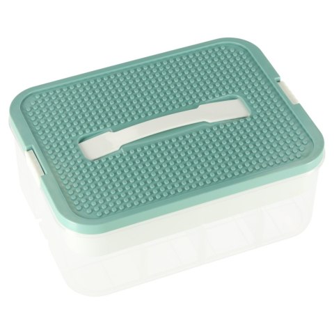 Organizer pudełko pojemnik na klocki zabawki drobiazgi z pokrywą przegródkami Kik Sp. z o. o. Sp. k.