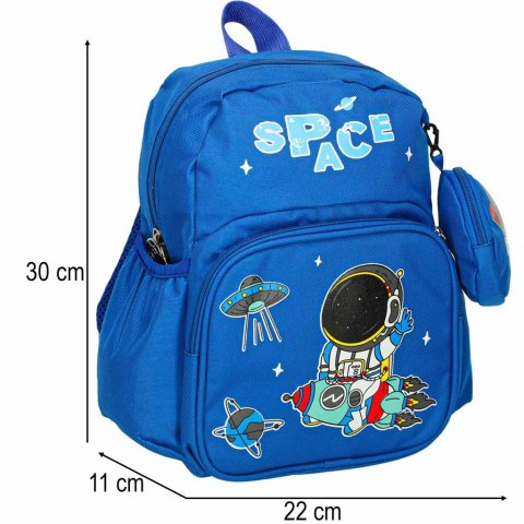 Plecak dla przedszkolaka szkolny dziecięcy astronauta 30x22x11cm Kik Sp. z o. o. Sp. k.
