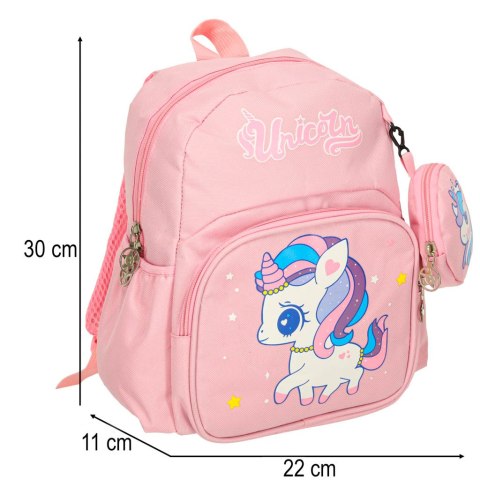 Plecak dla przedszkolaka szkolny dziecięcy jednorożec 30x22x11cm Kik Sp. z o. o. Sp. k.