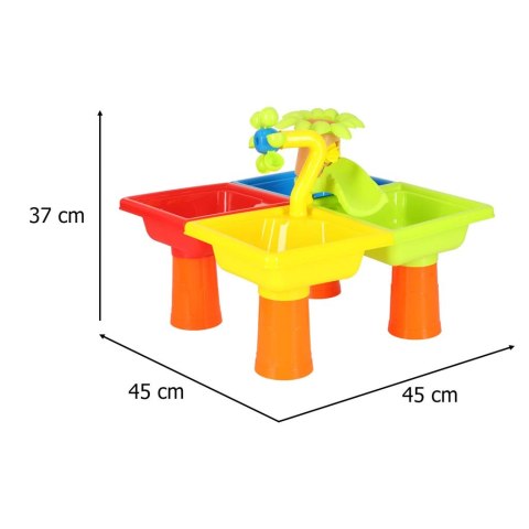 Stolik wodny cztery części piaskownica łopatki konewka stołek Kik Sp. z o. o. Sp. k.