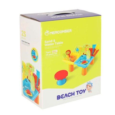 Stolik wodny cztery części piaskownica łopatki konewka stołek Kik Sp. z o. o. Sp. k.