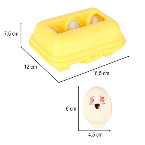Układanka edukacyjna sorter dopasuj kształty jajka montessori zwierzątka 6 szt Kik Sp. z o. o. Sp. k.