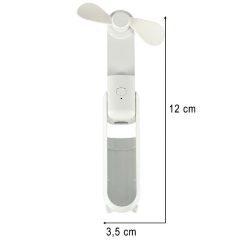 Wiatrak biurkowy wentylator mini ręczny składany wiatraczek przenośny USB biały Kik Sp. z o. o. Sp. k.
