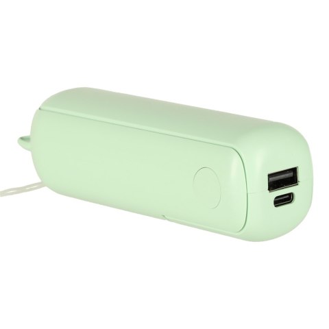 Wiatrak biurkowy wentylator mini ręczny składany wiatraczek przenośny USB zielony Kik Sp. z o. o. Sp. k.