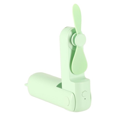 Wiatrak biurkowy wentylator mini ręczny składany wiatraczek przenośny USB zielony Kik Sp. z o. o. Sp. k.