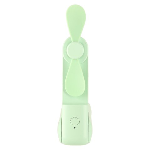 Wiatrak biurkowy wentylator mini ręczny składany wiatraczek przenośny USB zielony Kik Sp. z o. o. Sp. k.