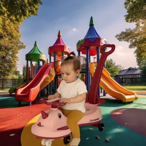 Jeździk grawitacyjny LED Swing FIX S1 skuter z rączką różowy max 65kg Kik Sp. z o. o. Sp. k.