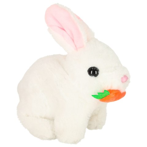 Królik króliczek z marchewką pluszowy chodzi rusza uszami Kik Sp. z o. o. Sp. k.