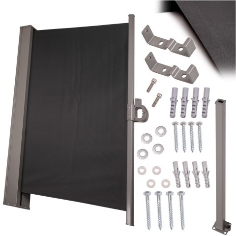 Markiza boczna tarasowa LUARO parawan zwijany 160 x 300 cm szary Kik Sp. z o. o. Sp. k.