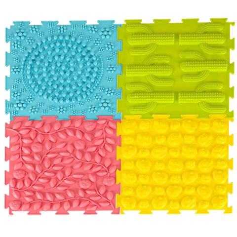 Mata sensoryczna puzzle montessori do masażu stóp 8 elementów pastelowe Kik Sp. z o. o. Sp. k.