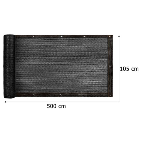 Osłona balkonowa LUARO mata maskująca siatka cieniująca na balkon taras 150g/m2 105x500cm UV Kik Sp. z o. o. Sp. k.