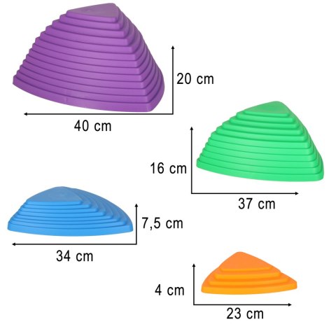 Ścieżka sensoryczna kamienie rzeczne do treningu równowagi podłoga to lawa gra 11 elementów kolorowa Kik Sp. z o. o. Sp. k.