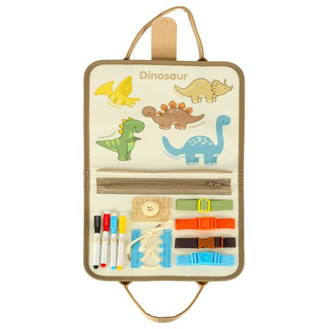 Tablica manipulacyjna sensoryczna montessori walizka dinozaury Kik Sp. z o. o. Sp. k.