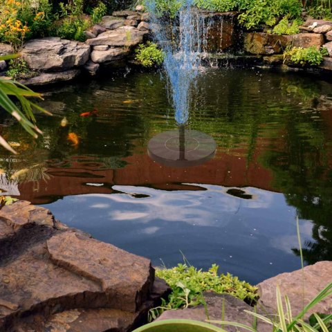 Fontanna solarna LUARO do oczka wodnego stawu do ogrodu pompa pływająca ogrodowa 16cm Kik Sp. z o. o. Sp. k.