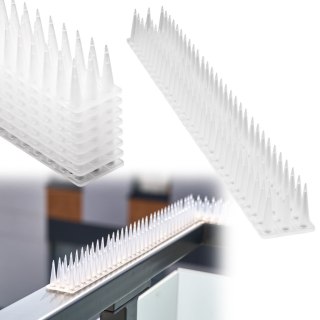 Kolce na gołębie listwa na ptaki odstraszasz plastikowe gęste białe 8el. 43 cm Kik Sp. z o. o. Sp. k.