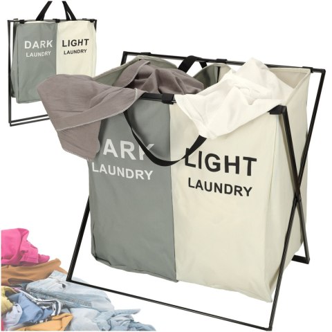 Kosz na pranie segregacja organizer 2 komory Kik Sp. z o. o. Sp. k.