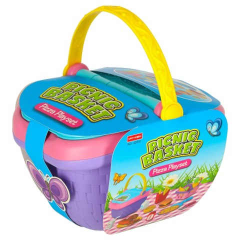 Kosz piknikowy koszyk fast food pizza burger jedzenie prowiant przekąski na piknik Kik Sp. z o. o. Sp. k.