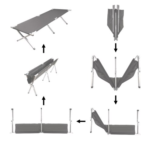 Łóżko polowe LUARO składane turystyczne kanadyjka czarne 150kg Kik Sp. z o. o. Sp. k.