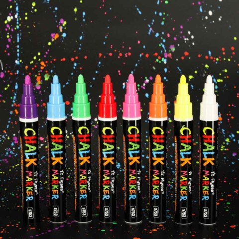 Markery kredowe pisaki do szyb tablic potykaczy cenówek zmywalne 8szt Kik Sp. z o. o. Sp. k.