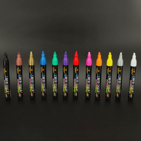 Markery pisaki kredowe do tablic szyb 12 szt. Kik Sp. z o. o. Sp. k.