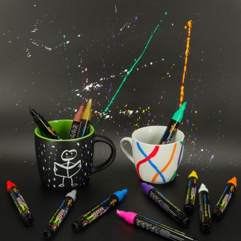 Markery pisaki kredowe do tablic szyb 12 szt. Kik Sp. z o. o. Sp. k.