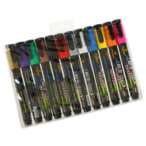 Markery pisaki kredowe do tablic szyb 12 szt. Kik Sp. z o. o. Sp. k.