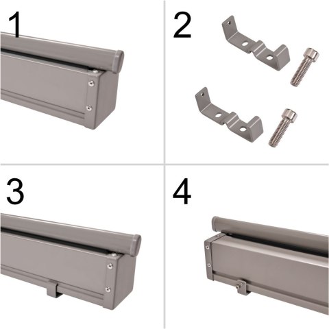 Markiza boczna tarasowa LUARO parawan zwijany 180 x 400 cm szary Kik Sp. z o. o. Sp. k.