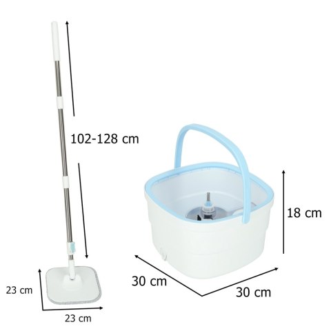 Mop obrotowy prostokątny płaski rotacyjny czysta brudna woda wyciskacz Kik Sp. z o. o. Sp. k.