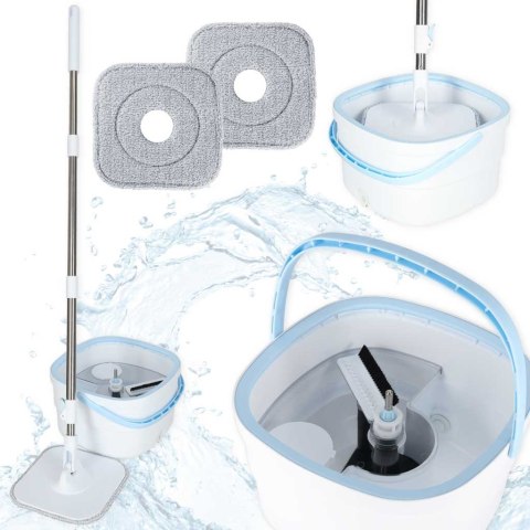 Mop obrotowy prostokątny płaski rotacyjny czysta brudna woda wyciskacz Kik Sp. z o. o. Sp. k.