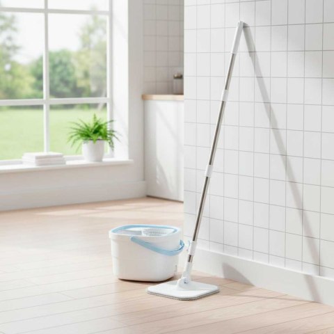 Mop obrotowy prostokątny płaski rotacyjny czysta brudna woda wyciskacz Kik Sp. z o. o. Sp. k.