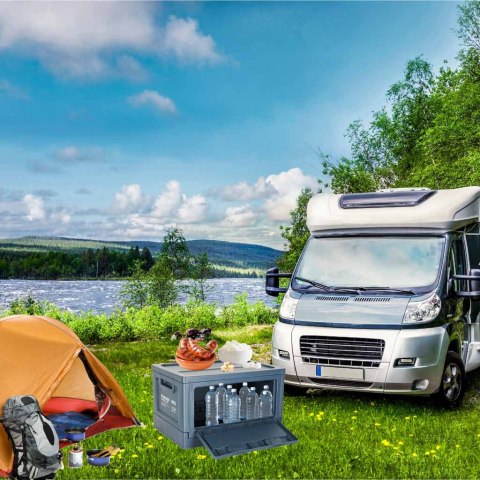 Organizer do bagażnika samochodowy pudełko skrzynka składana 25l granatowa Kik Sp. z o. o. Sp. k.