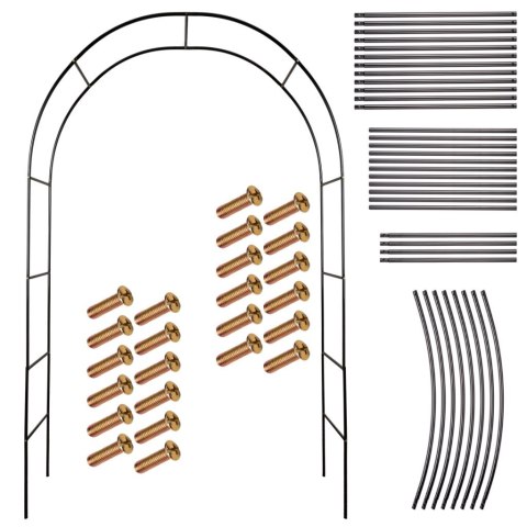 Pergola ogrodowa LUARO łuk uchwyt na róże kwiaty bluszcz pnącza metalowa 240 x 140 cm Kik Sp. z o. o. Sp. k.