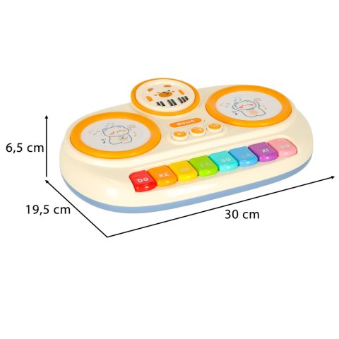 Pianinko organki interaktywne dla dzieci edukacyjne beżowe Kik Sp. z o. o. Sp. k.