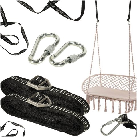Zestaw do montażu mocowania huśtawki uchwyt do hamaka pas + karabińczyk 300kg Kik Sp. z o. o. Sp. k.