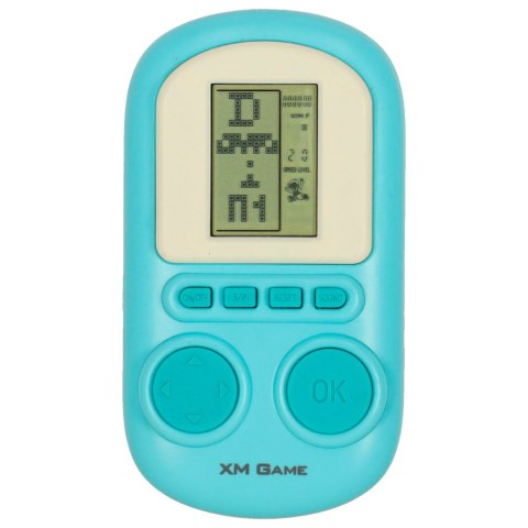 Gra zręcznościowa elektroniczna konsola retro gierka przenośna kieszonkowa niebieska Kik Sp. z o. o. Sp. k.