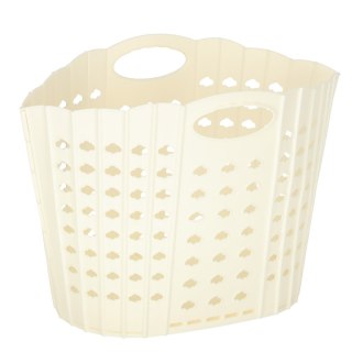 Kosz na zakupy pranie składany organizer łazienkowy z uchwytem kremowy Kik Sp. z o. o. Sp. k.