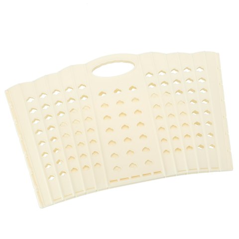 Kosz na zakupy pranie składany organizer łazienkowy z uchwytem kremowy Kik Sp. z o. o. Sp. k.