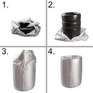 Pokrowiec osłona na opony koła do samochodu wodoodporny 13-17 cali Kik Sp. z o. o. Sp. k.