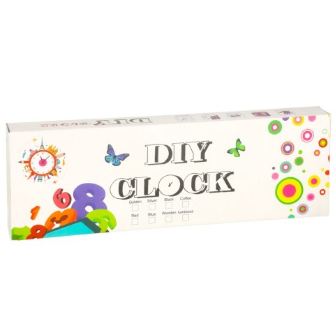 Zegar ścienny naklejany DIY regulowany 80-90 cm kolorowy 12 cyfr Kik Sp. z o. o. Sp. k.