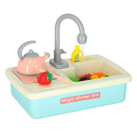 Zlewozmywak zlew do mycia naczyń dla dzieci z akcesoriami leci woda niebieski Kik Sp. z o. o. Sp. k.