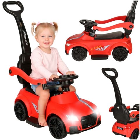 Jeździk pchacz samochód 3w1 z dźwiękiem światłami czerwony Kik Sp. z o. o. Sp. k.
