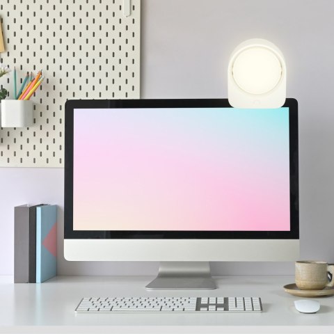 Lampka nocna z klipsem bezprzewodowa biurkowa do czytania biała Kik Sp. z o. o. Sp. k.