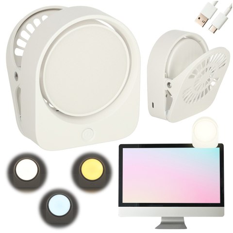 Lampka nocna z klipsem bezprzewodowa biurkowa do czytania biała Kik Sp. z o. o. Sp. k.