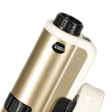 Mikroskop kieszonkowy szkolny edukacyjny naukowy mini LED akcesoria Kik Sp. z o. o. Sp. k.