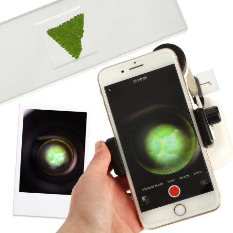 Mikroskop kieszonkowy szkolny edukacyjny naukowy mini LED akcesoria Kik Sp. z o. o. Sp. k.