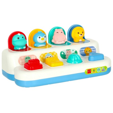 Gra zręcznościowa edukacyjna montessori wbijak wyskakujące zwierzątka POP-UP Kik Sp. z o. o. Sp. k.