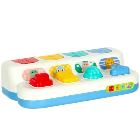 Gra zręcznościowa edukacyjna montessori wbijak wyskakujące zwierzątka POP-UP Kik Sp. z o. o. Sp. k.