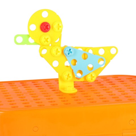 Klocki konstrukcyjne układanka w walizce kreatywna mozaika + wkrętarka kosmos Kik Sp. z o. o. Sp. k.