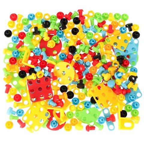 Klocki konstrukcyjne układanka w walizce kreatywna mozaika + wkrętarka kosmos Kik Sp. z o. o. Sp. k.